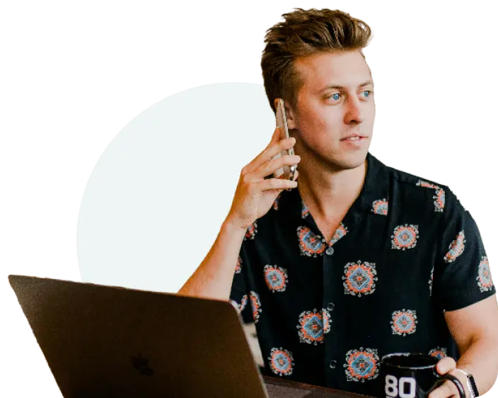 Person making a phone call