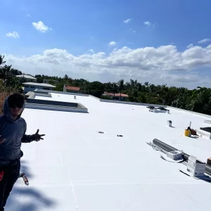 Tapered insulation TPO roofing system in Miami Beach
